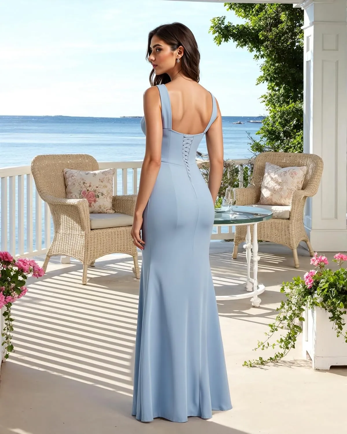 JAEDEN Bridesmaid Dresses for Women Sweetheart Chiffon Formal Evening Gown Elegant Prom Dress Slit