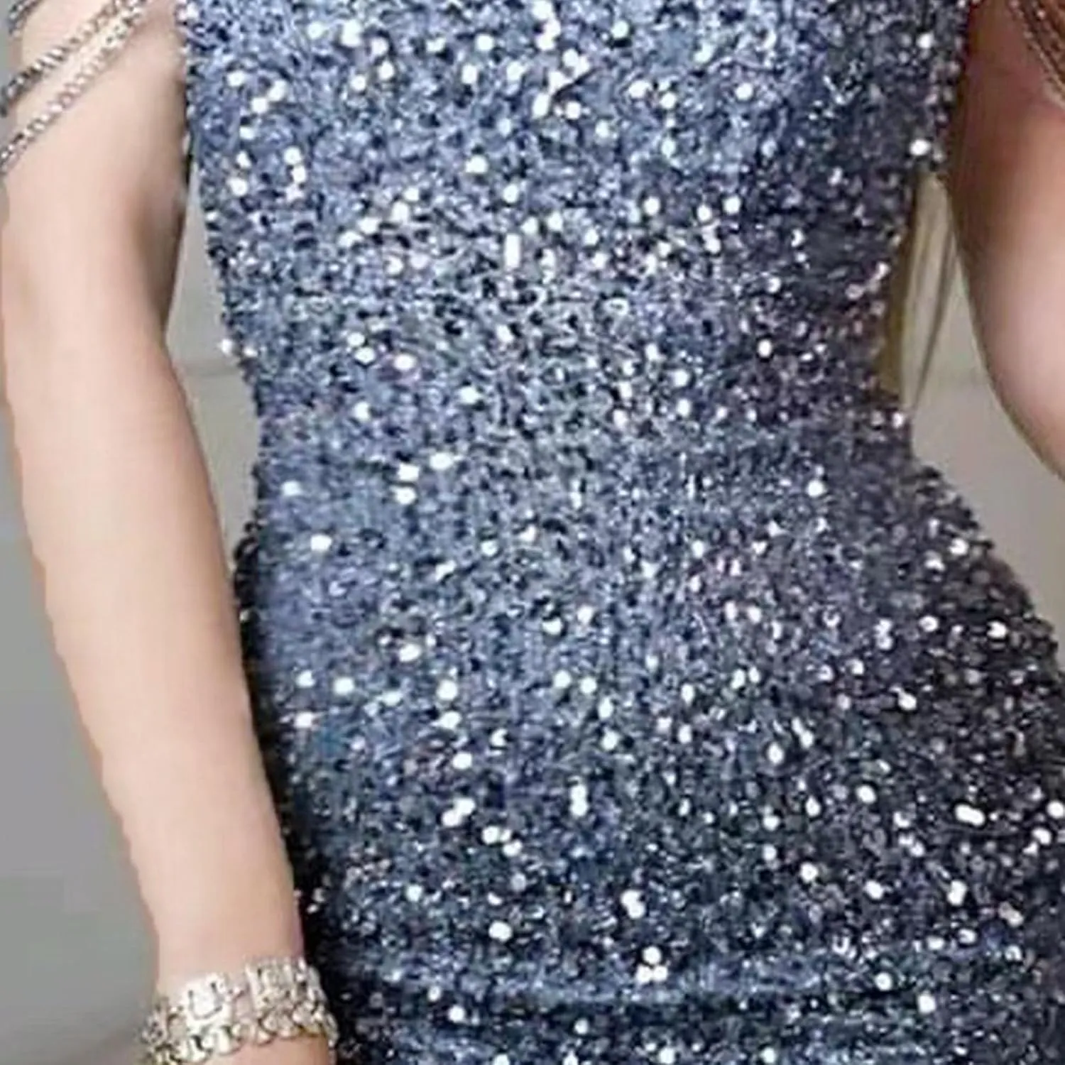 JEKE-DG Women's Tassels Slim Fit Sexy Dress Sexy Sleeveless Party Club Mini Dress Sequin Sparkly Bodycon Cocktail Dresses