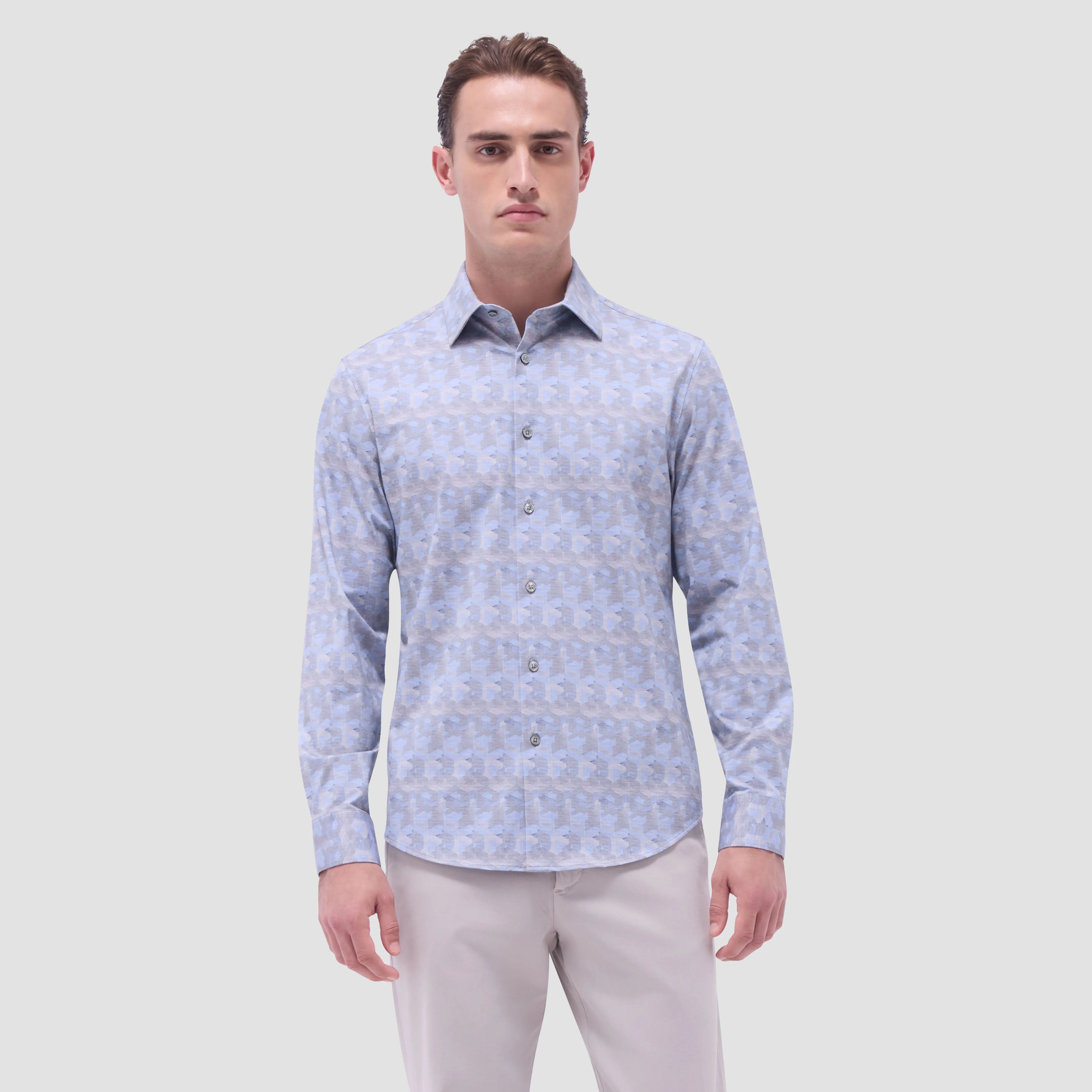 Jimmy Double-Sided Abstract & Check OoohCotton Shirt