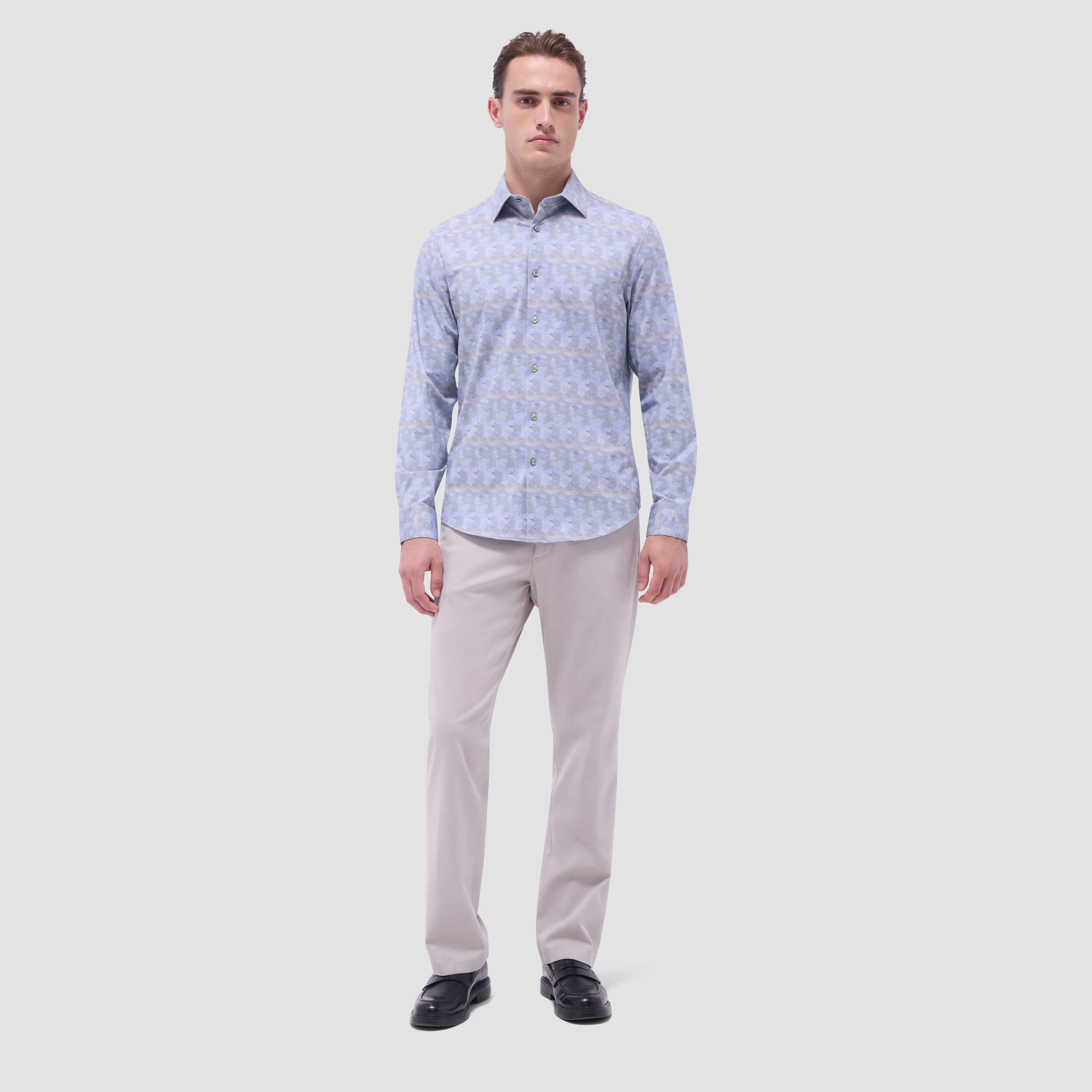 Jimmy Double-Sided Abstract & Check OoohCotton Shirt