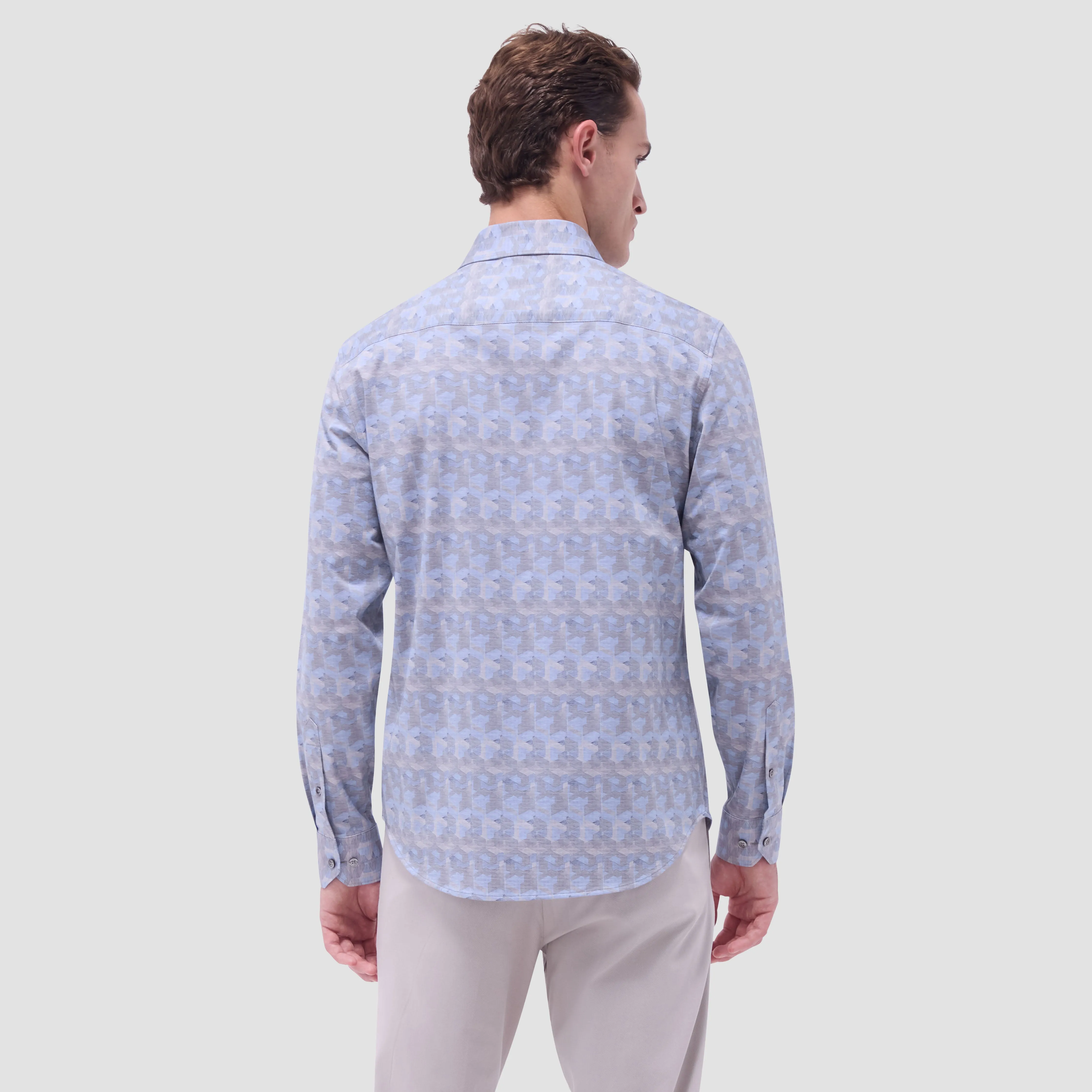 Jimmy Double-Sided Abstract & Check OoohCotton Shirt