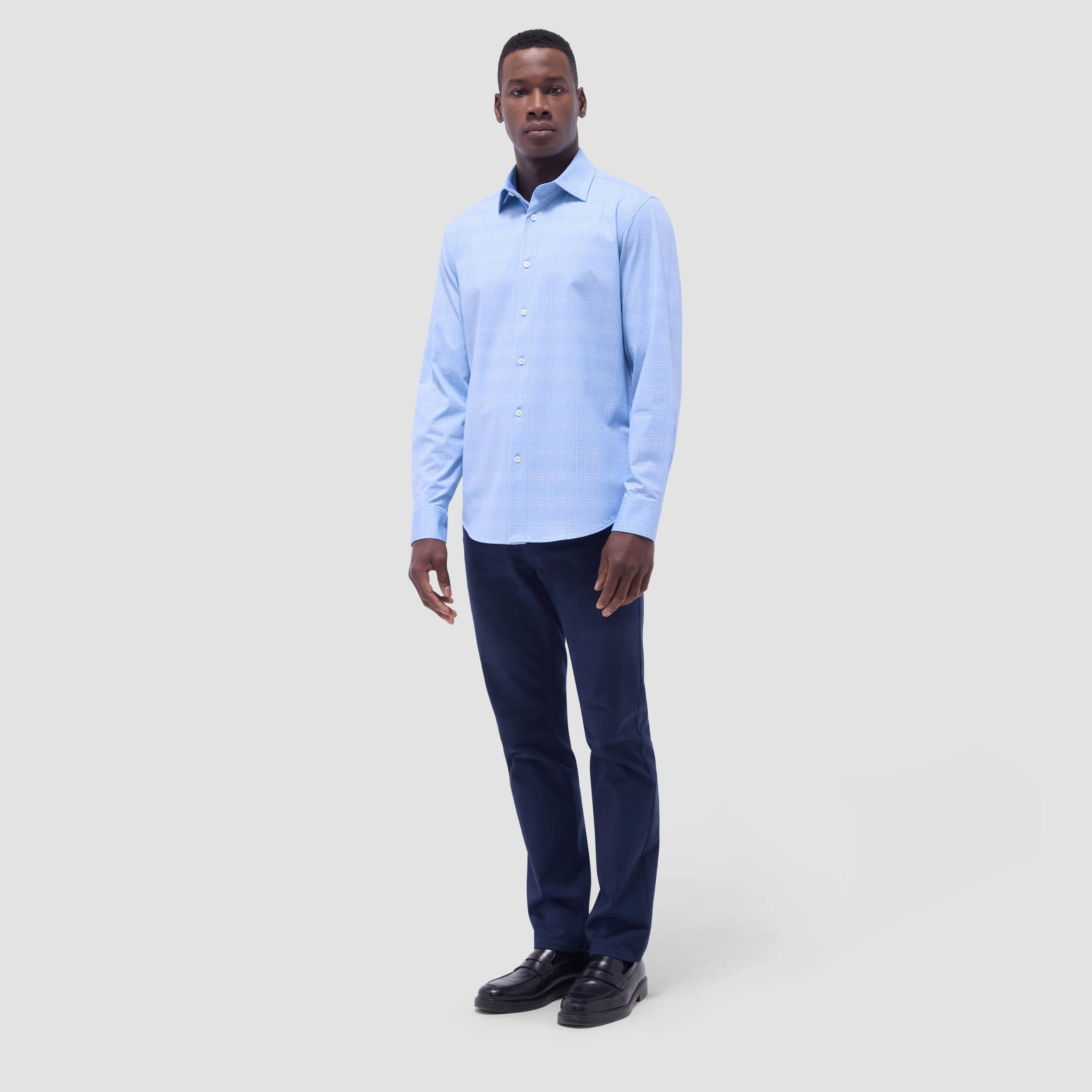 Jimmy Double-Sided Glen Plaid & Herringbone OoohCotton Shirt