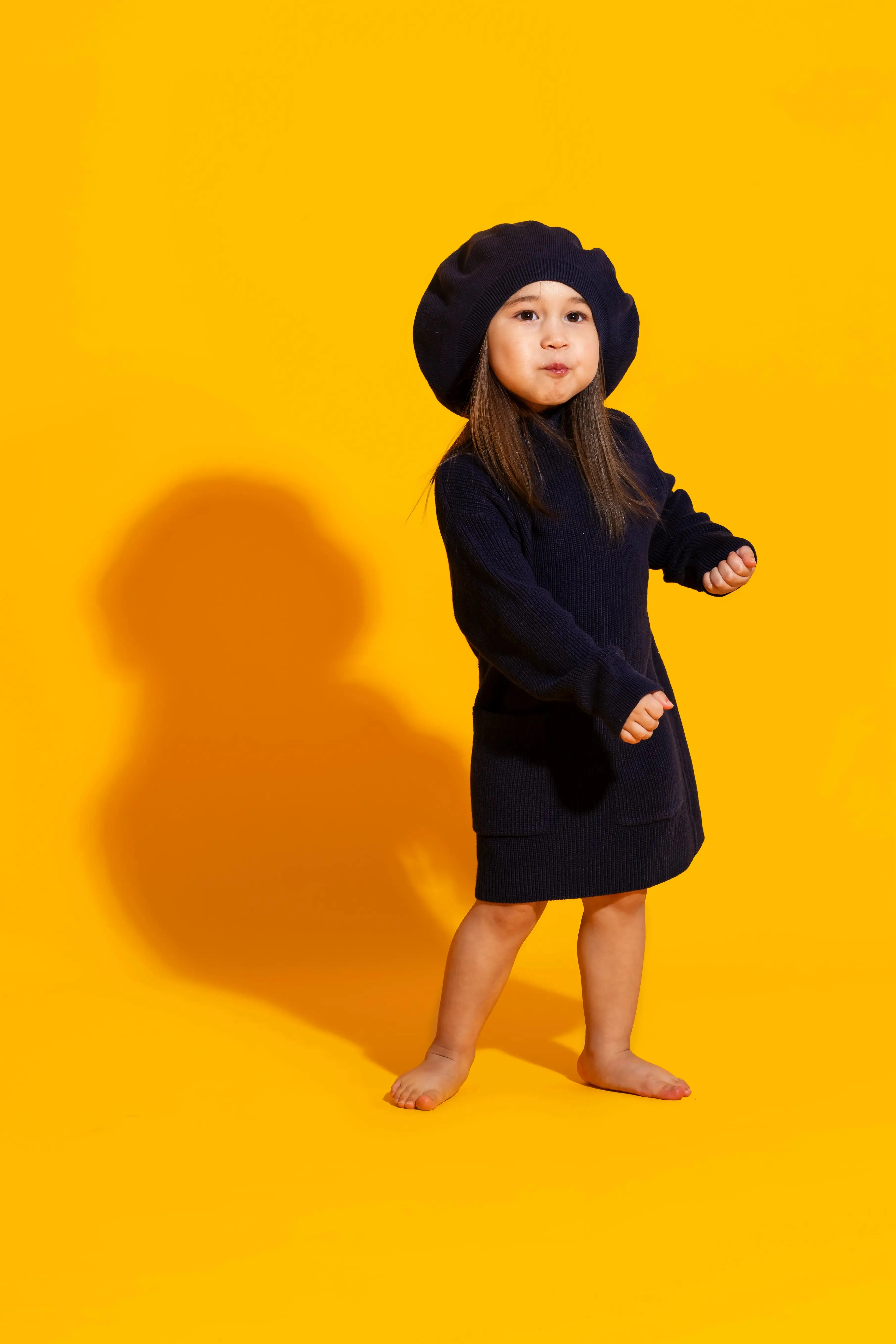 Knit Beret_Navy