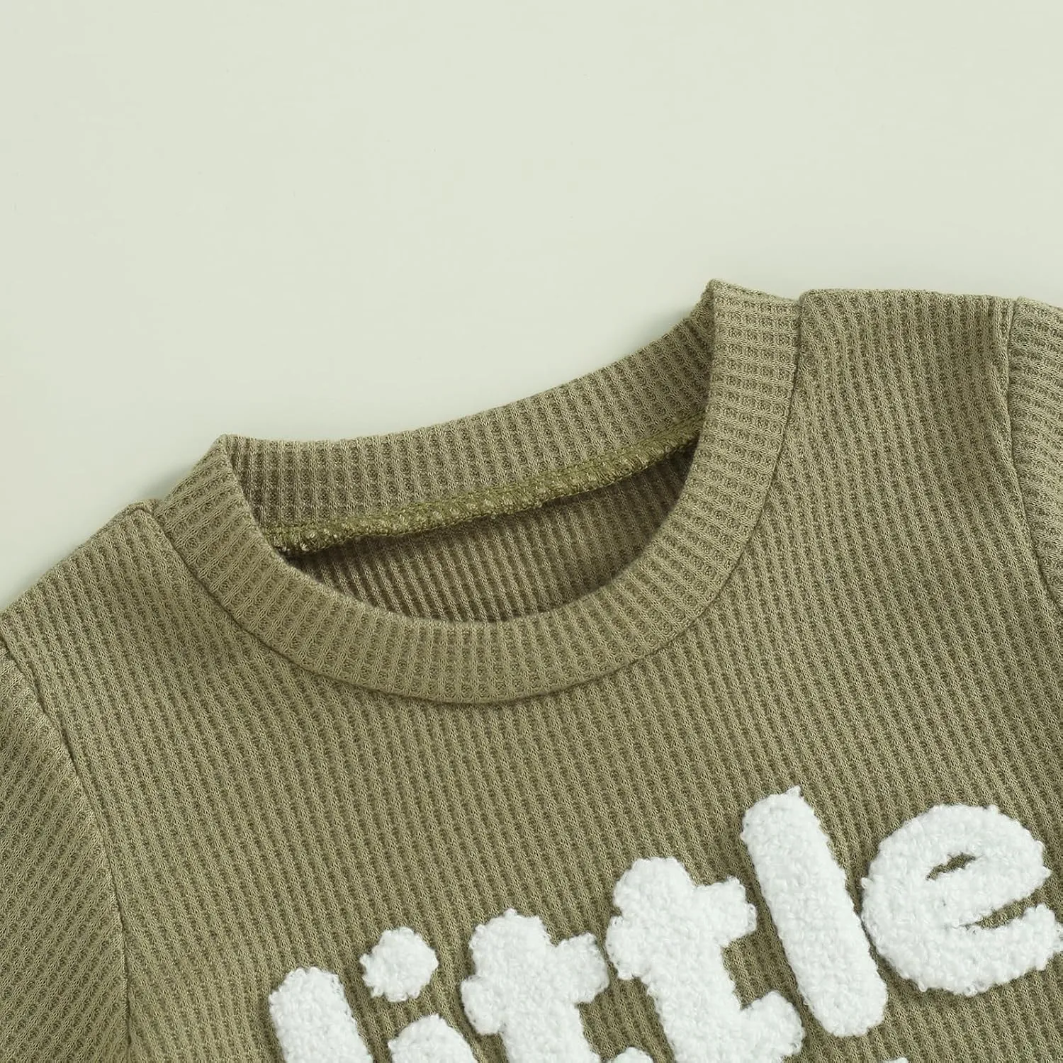 Kupretty Toddler Baby Boy Summer Clothes Embroiderey Waffle Knit Short Sleeve T-Shirt Tees   Casual Shorts Cute Clothing Set