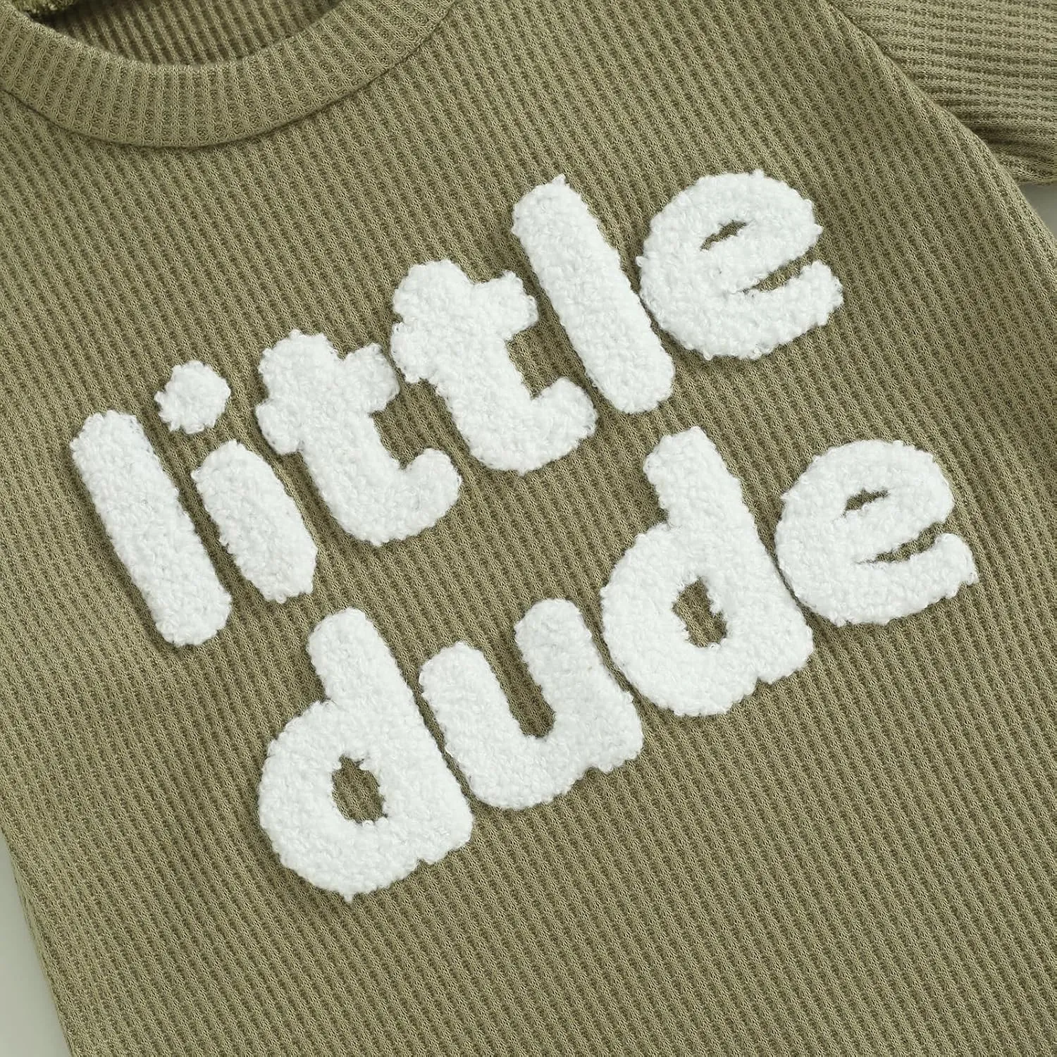 Kupretty Toddler Baby Boy Summer Clothes Embroiderey Waffle Knit Short Sleeve T-Shirt Tees   Casual Shorts Cute Clothing Set