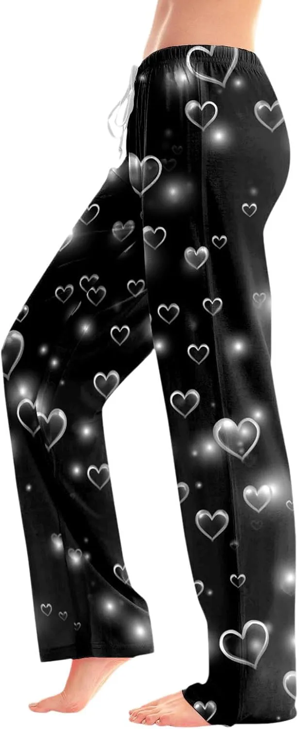 Ladies' 2025 Valentine Fashion Casual Printed Casual Pants Women Pants Size 14
