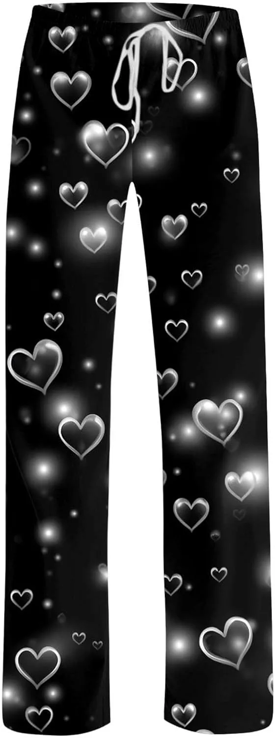 Ladies' 2025 Valentine Fashion Casual Printed Casual Pants Women Pants Size 14