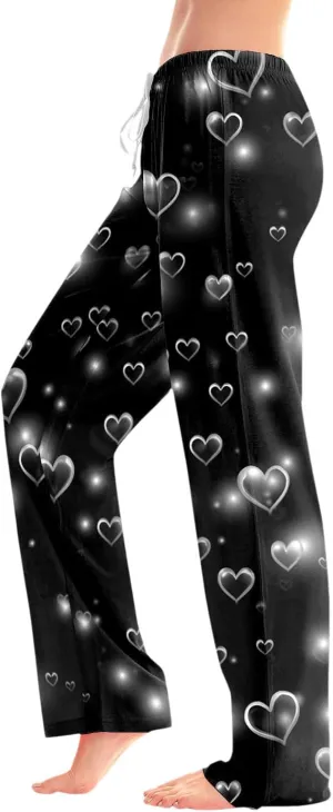 Ladies' 2025 Valentine Fashion Casual Printed Casual Pants Women Pants Size 14