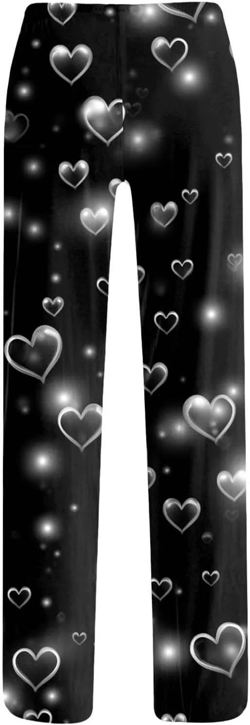 Ladies' 2025 Valentine Fashion Casual Printed Casual Pants Women Pants Size 14