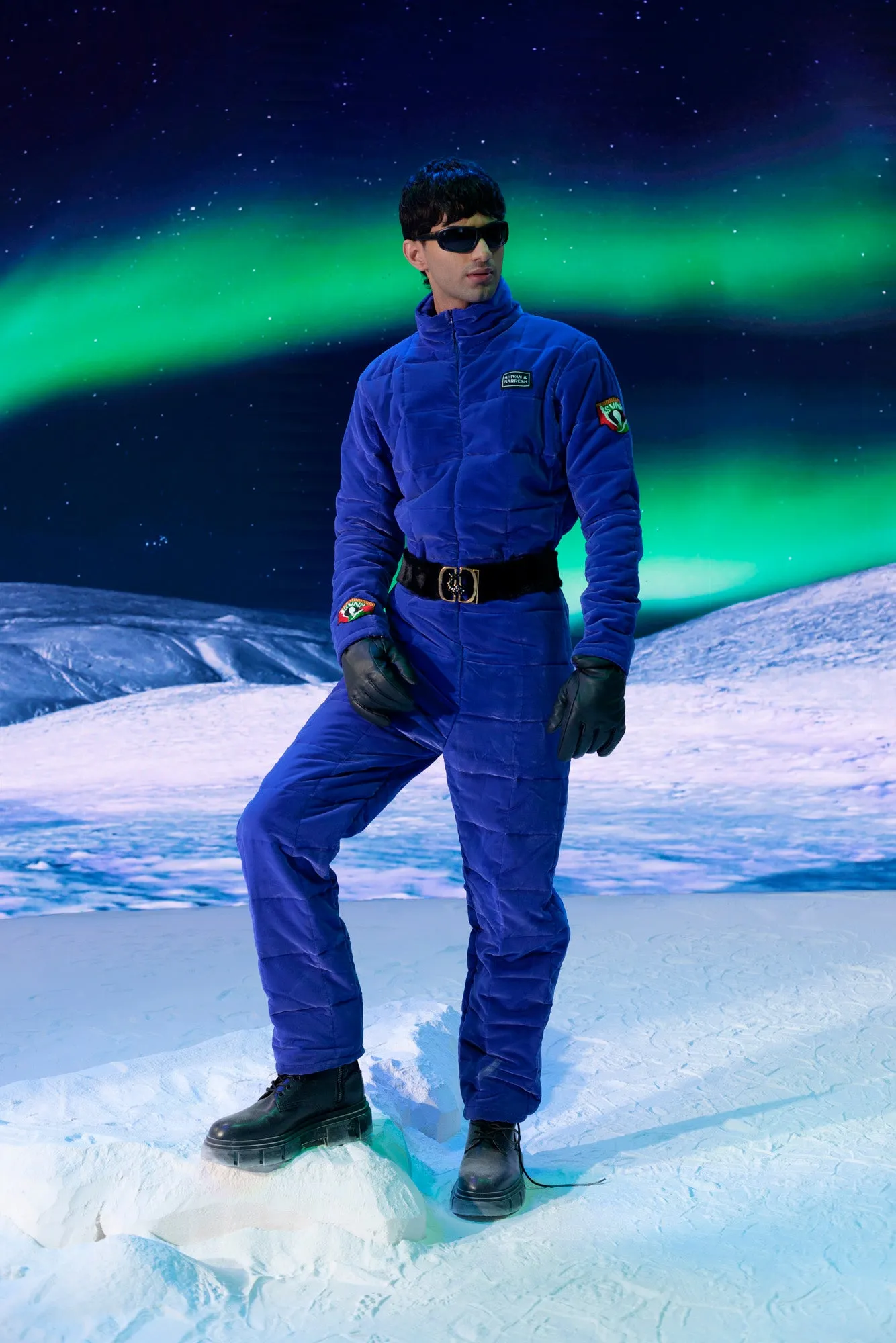 Lapiz Micro-velvet Ski Suit with the SVNH Patch