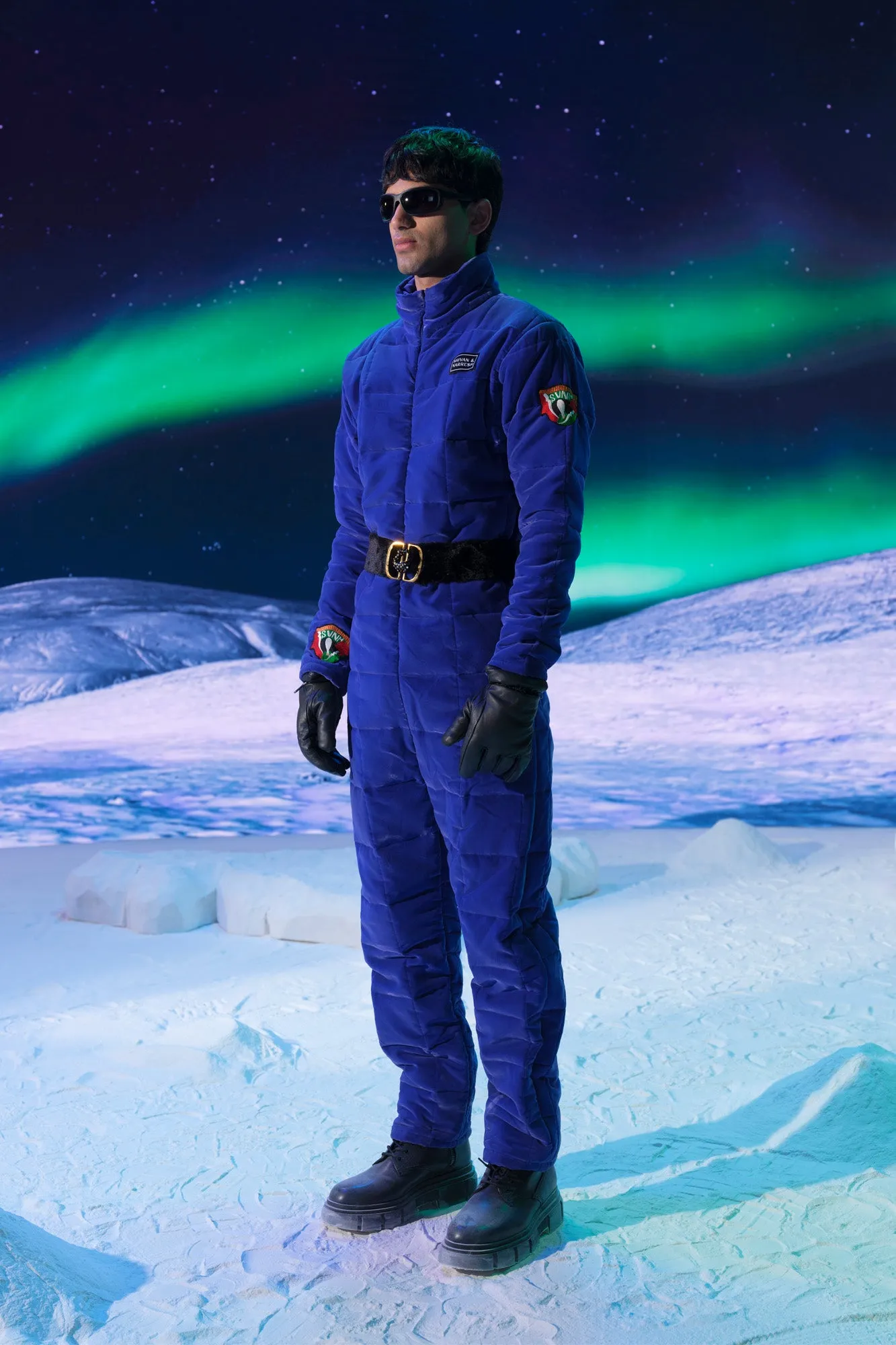 Lapiz Micro-velvet Ski Suit with the SVNH Patch