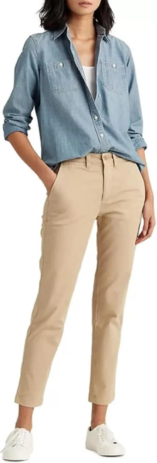 Lauren Ralph Lauren Slim Fit Stretch Chino Pants, 12 Tan