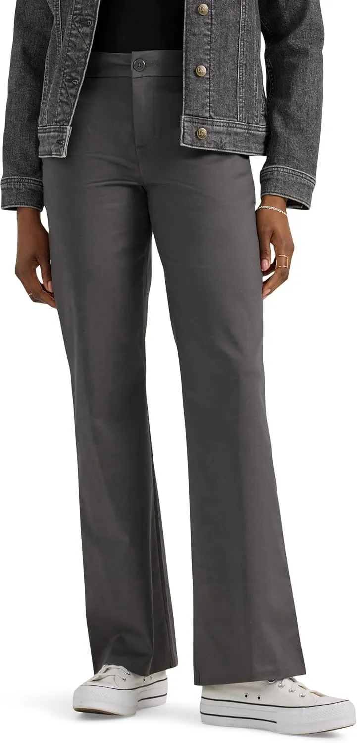 Lee Women's Wrinkle Free Mid Rise Bootcut Pant