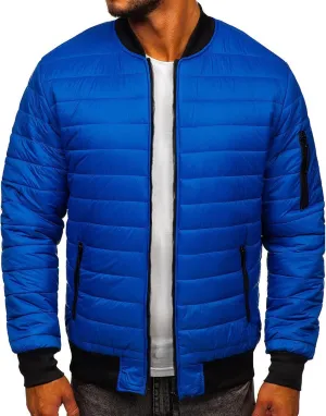 lisenraIn Men Cotton Padded Jacket Lighteight Zip Up Puffer Coat Winter Warm Windproof Outwear with Pockets