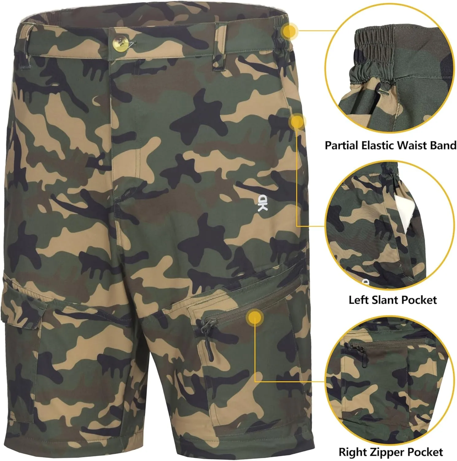 Little Donkey Andy Men's Stretch Convertible Pants, Zip-Off Quick-Dry Hiking Pants, UV Protection, Lightweight