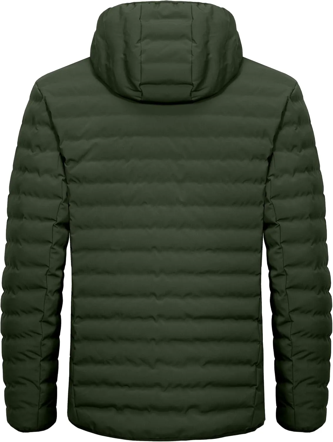 Little Donkey Andy Men's Warm Waterproof Puffer Jacket Hooded Windproof Winter Coat with Recycled Insulation
