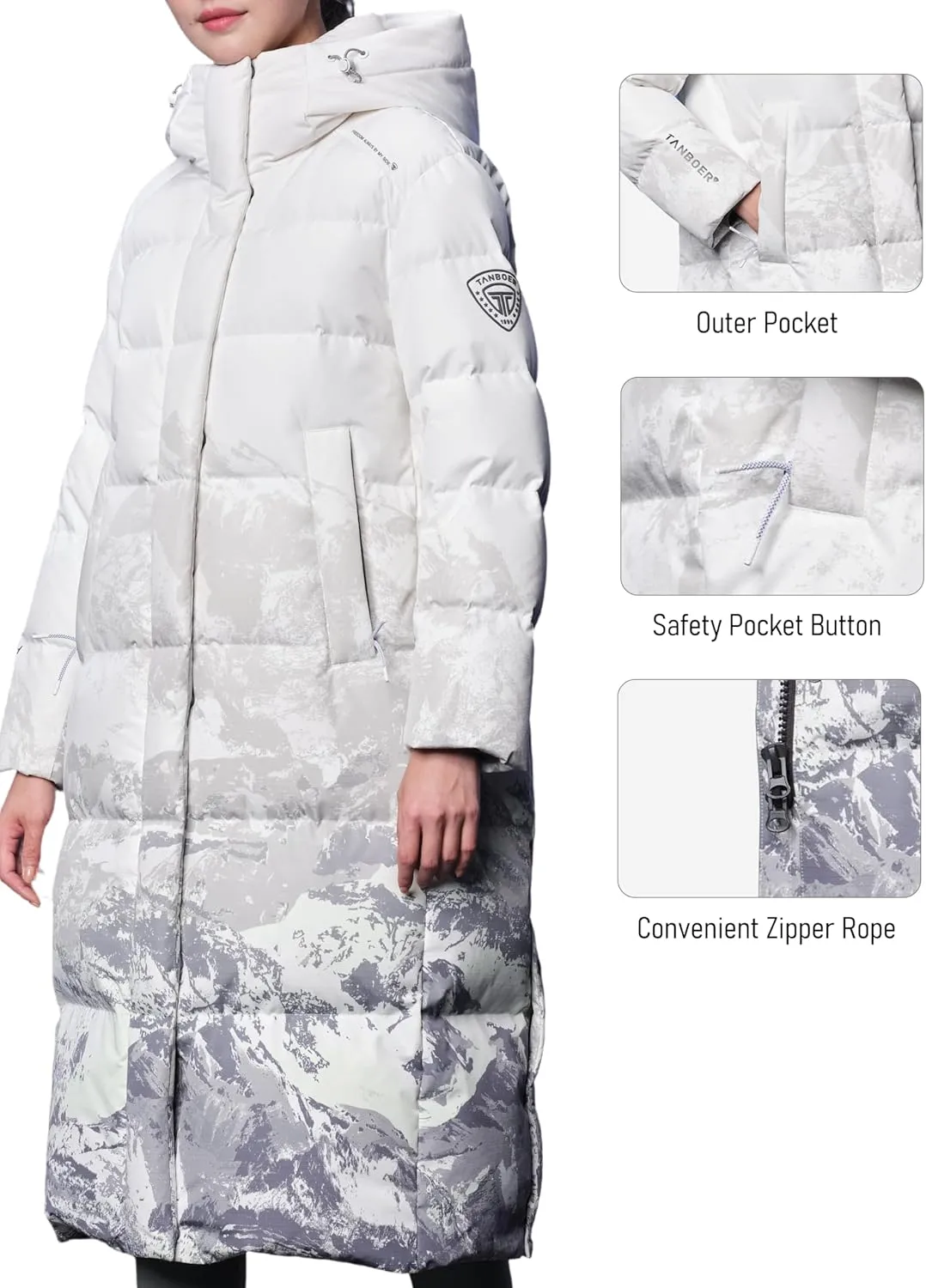Long Puffer Coat Women Winter Jacket Thicken Windproof Down Coats for Womens Hooded Warm Quilted Jackets