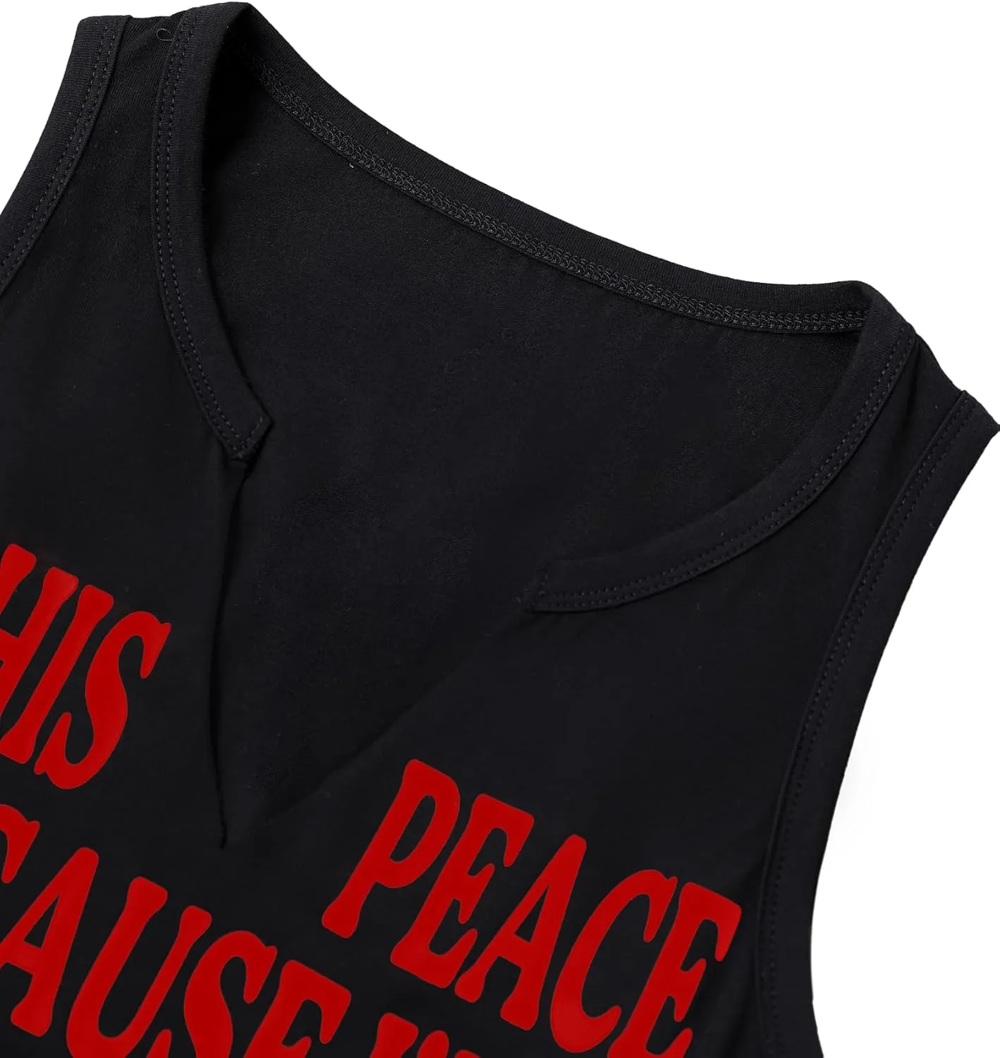 LovelyWholesale Graphic Crop Tank Tops for Women Sexy Summer V Neck Tank Tops