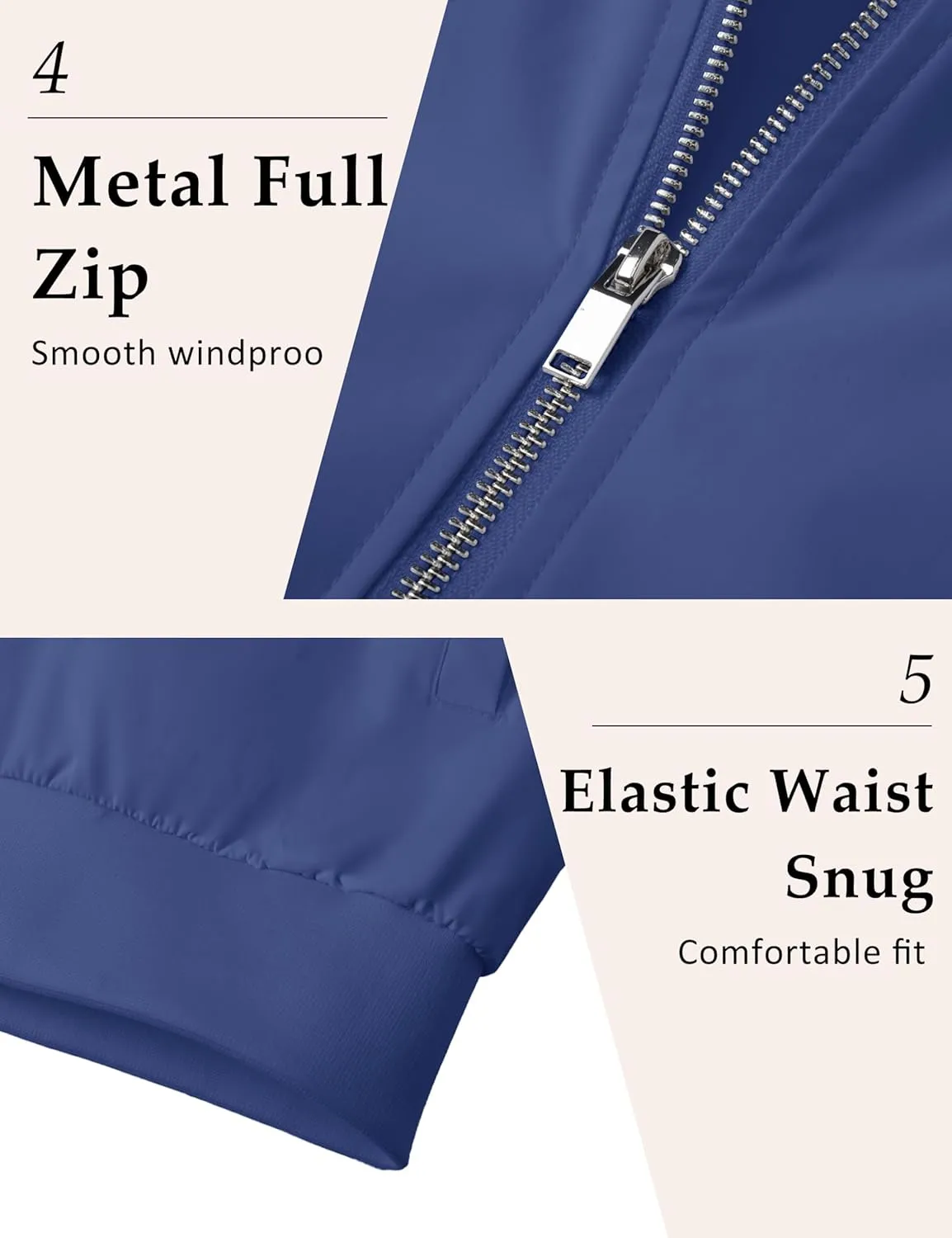 MAGCOMSEN Men's Bomber Jacket Lightweight Casual Windbreaker Spring Fall Zip Up Coat with 5 Pocket