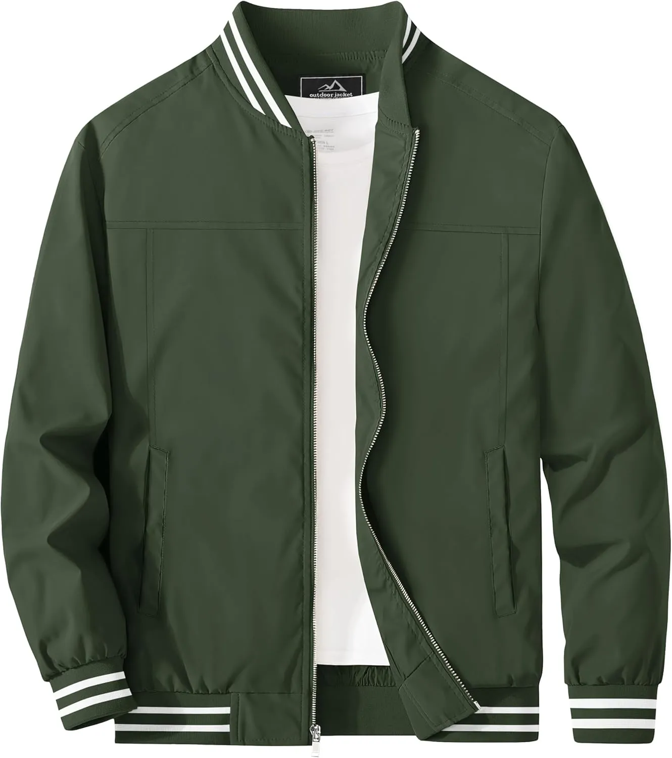 MAGCOMSEN Men's Jacket Lightweight Bomber Jacket Zip Up Windbreaker Casual Spring Fall Jackets with Pockets