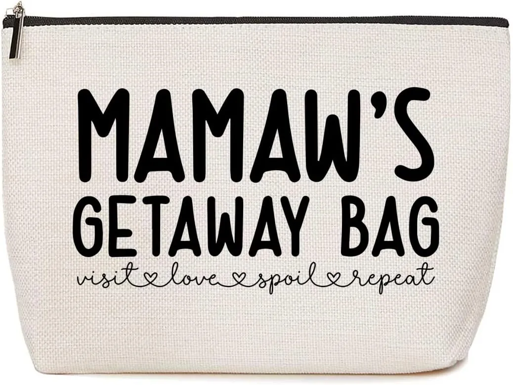 Mamaw Gifts Grandma Gifts Makeup Bag Grandma Birthday Gifts Grandmother Gifts First Grandma Gift Appreciation Gifts for Women Gigi Nana Christmas Retirement Grandmothers Day Gifts Cosmetic Bag