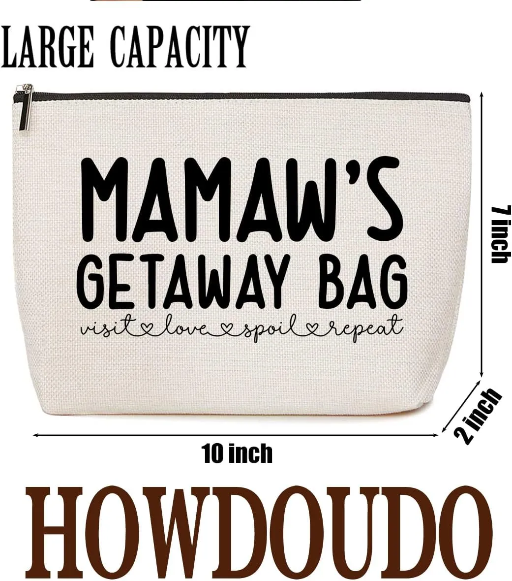 Mamaw Gifts Grandma Gifts Makeup Bag Grandma Birthday Gifts Grandmother Gifts First Grandma Gift Appreciation Gifts for Women Gigi Nana Christmas Retirement Grandmothers Day Gifts Cosmetic Bag