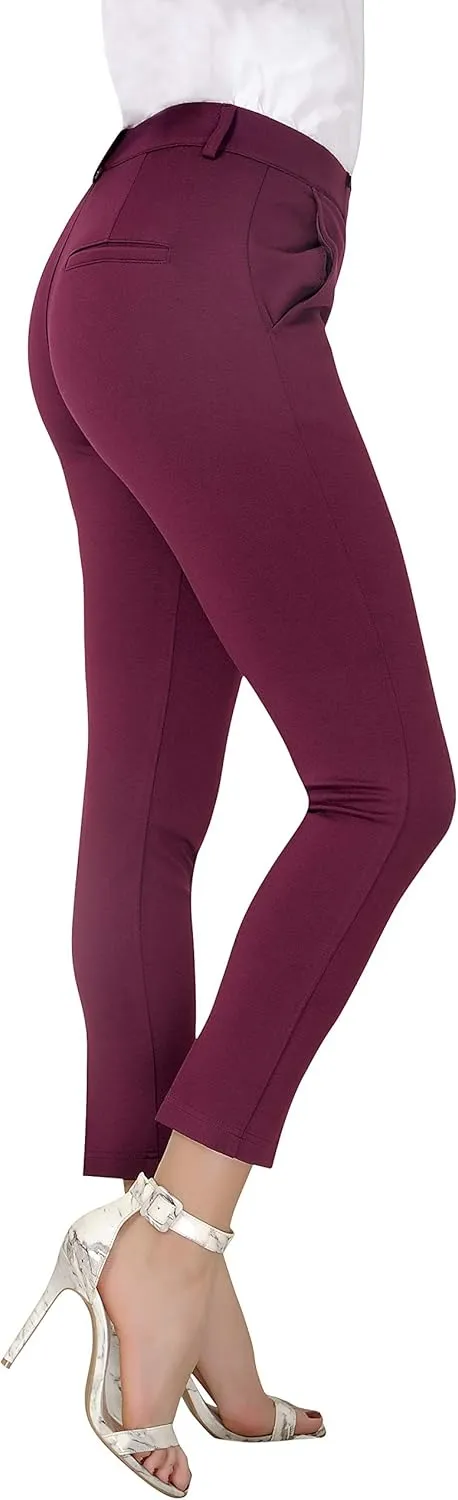 Marycrafts Women's Pull On Stretch Yoga Dress Business Work Pants