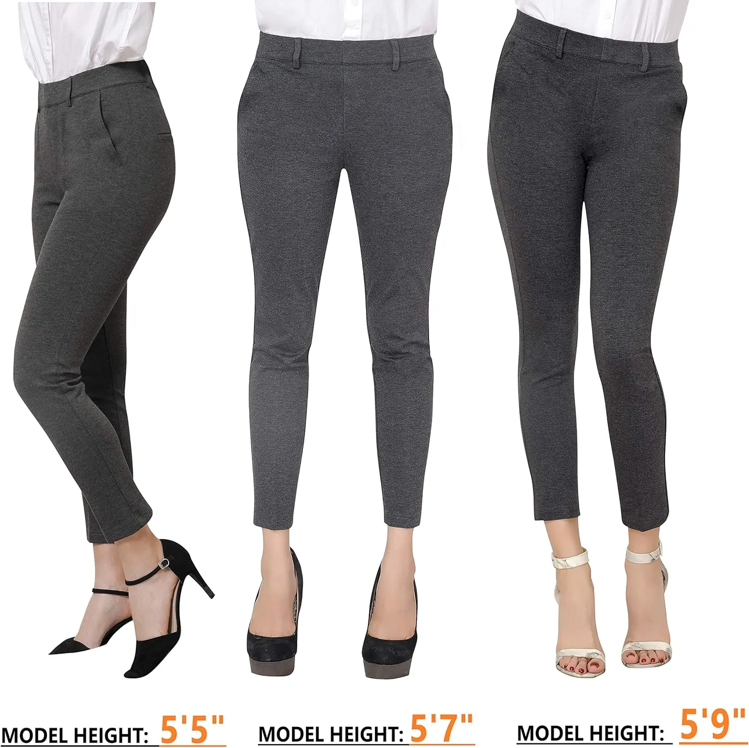 Marycrafts Women's Pull On Stretch Yoga Dress Business Work Pants