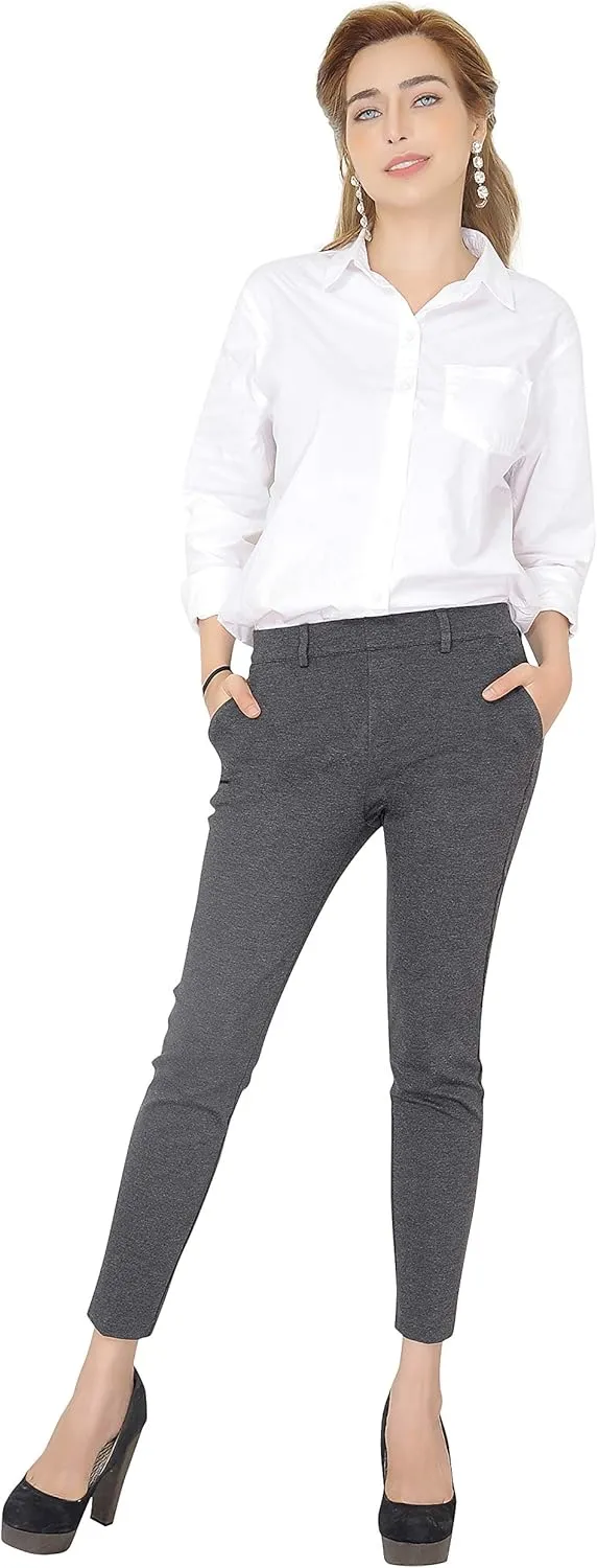 Marycrafts Women's Pull On Stretch Yoga Dress Business Work Pants