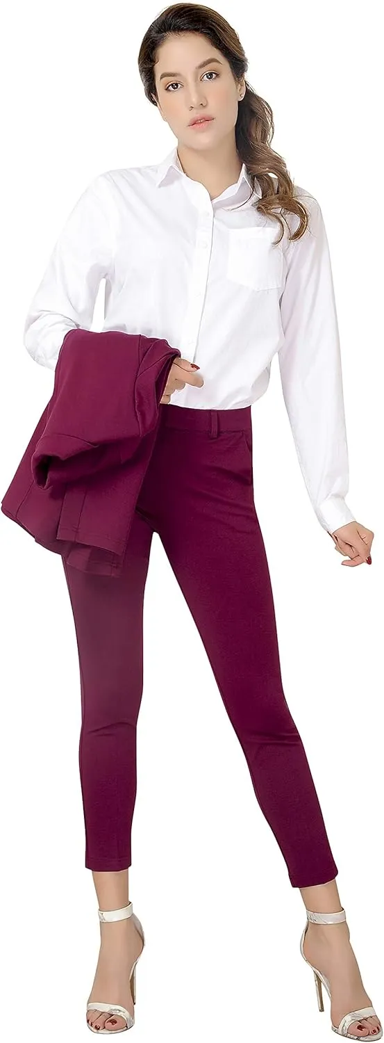 Marycrafts Women's Pull On Stretch Yoga Dress Business Work Pants