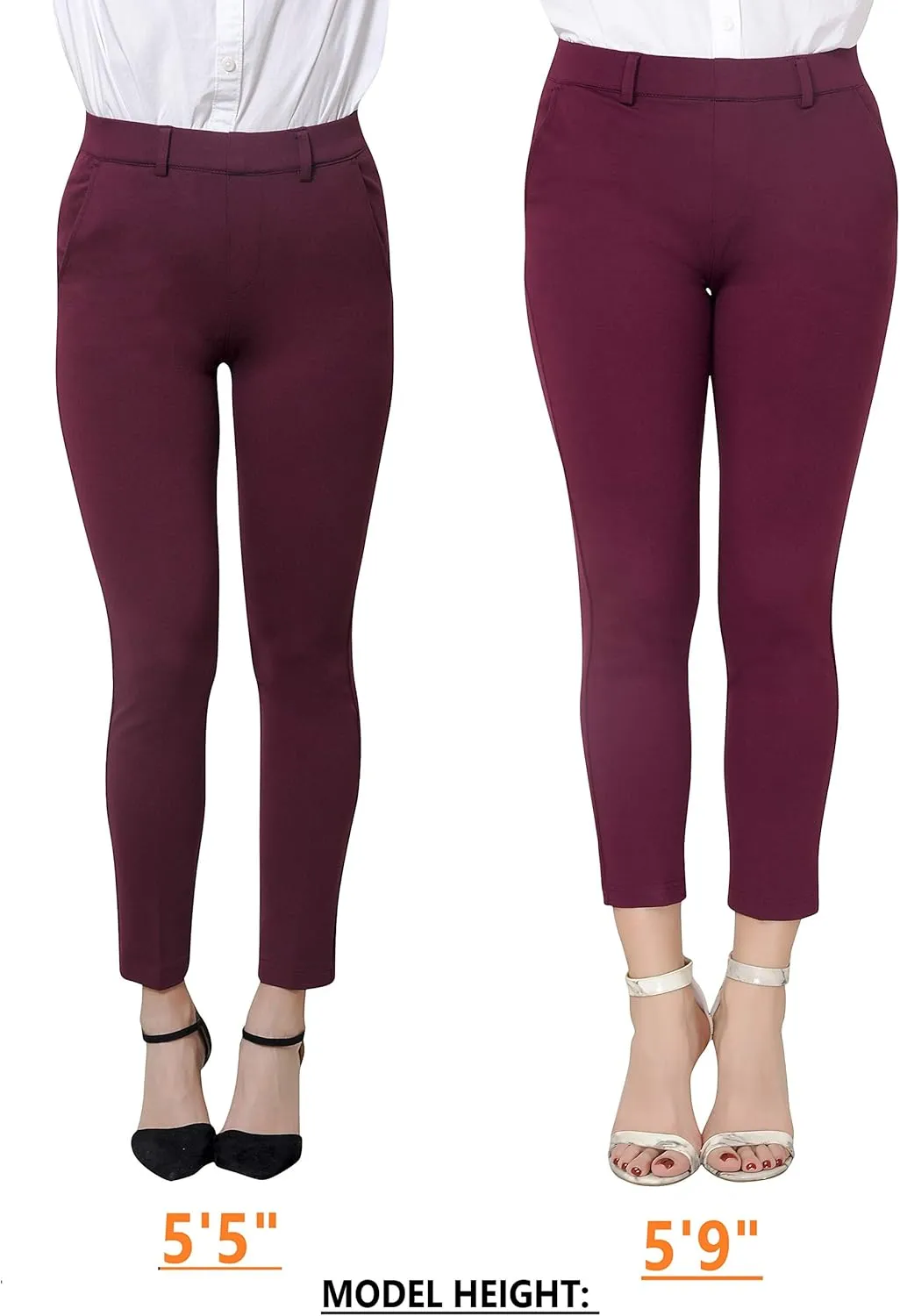 Marycrafts Women's Pull On Stretch Yoga Dress Business Work Pants