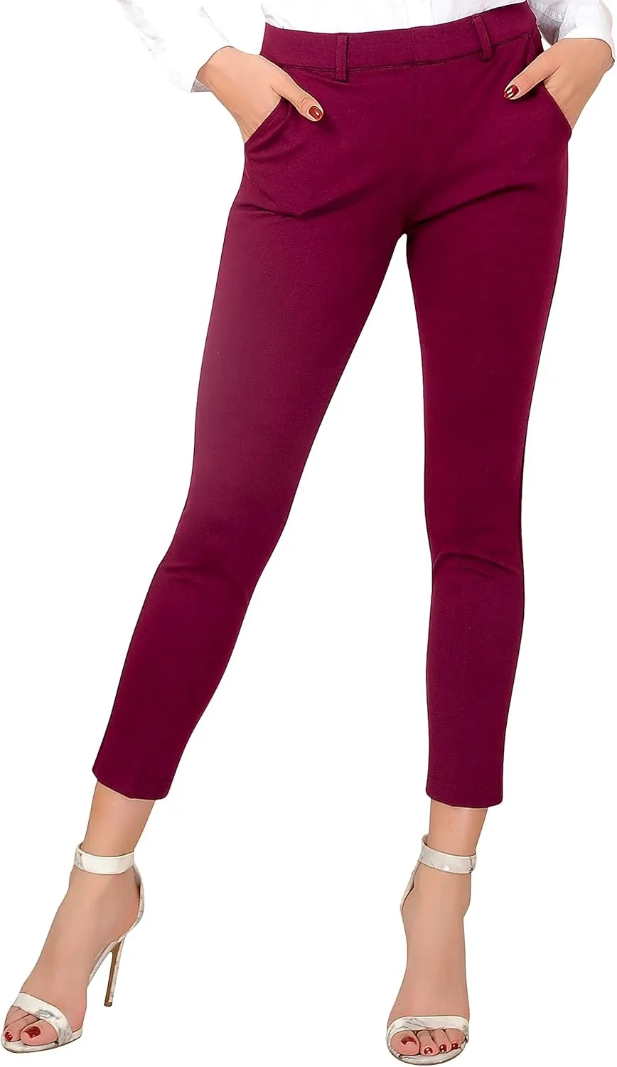 Marycrafts Women's Pull On Stretch Yoga Dress Business Work Pants