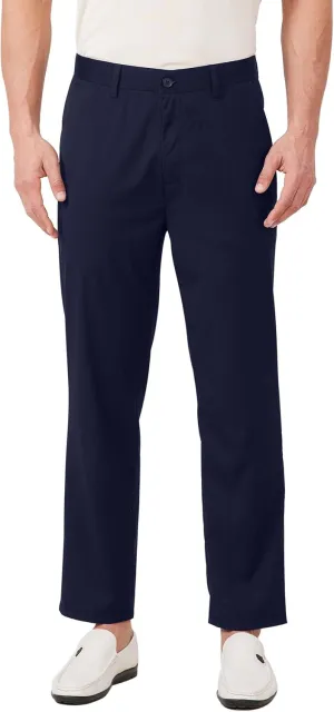 Mens 7/8 Business Casual Pants Lightweight Summer Dress Trousers Loose Taper Fit