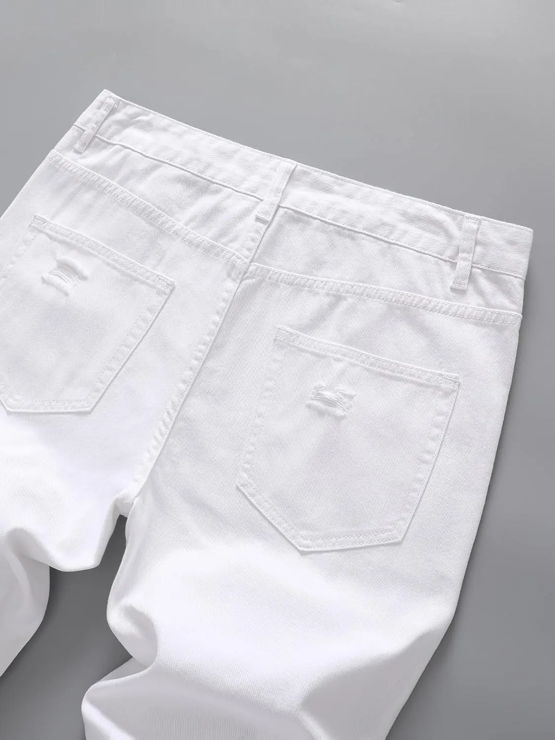Men's Non-Stretch Regular Fit Straight-Leg Denim Pants Jeans