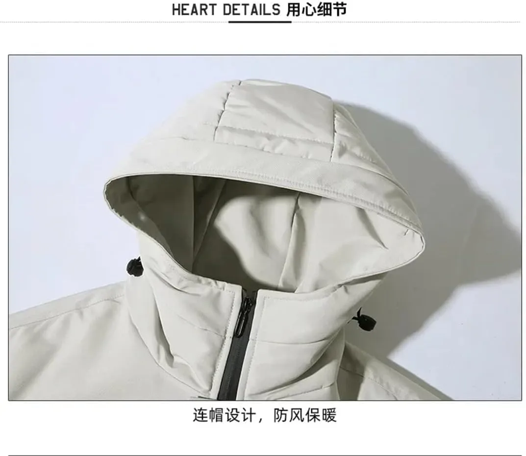 Men's Short Down Jackets Duck Down Medium Fur Collar Hooded Thick Puffer Coat Thermal Winter Parka