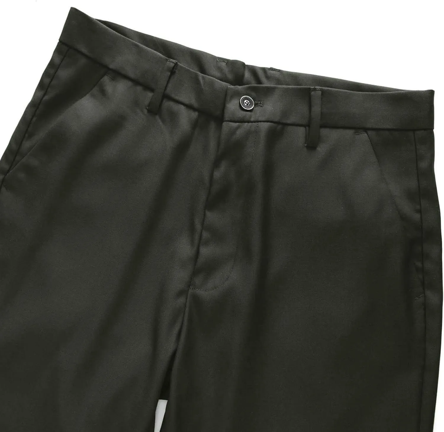 Mens Slim Fit Suit Pants Front Flat Stretch Dress Pants Ankle Length Colored Trousers