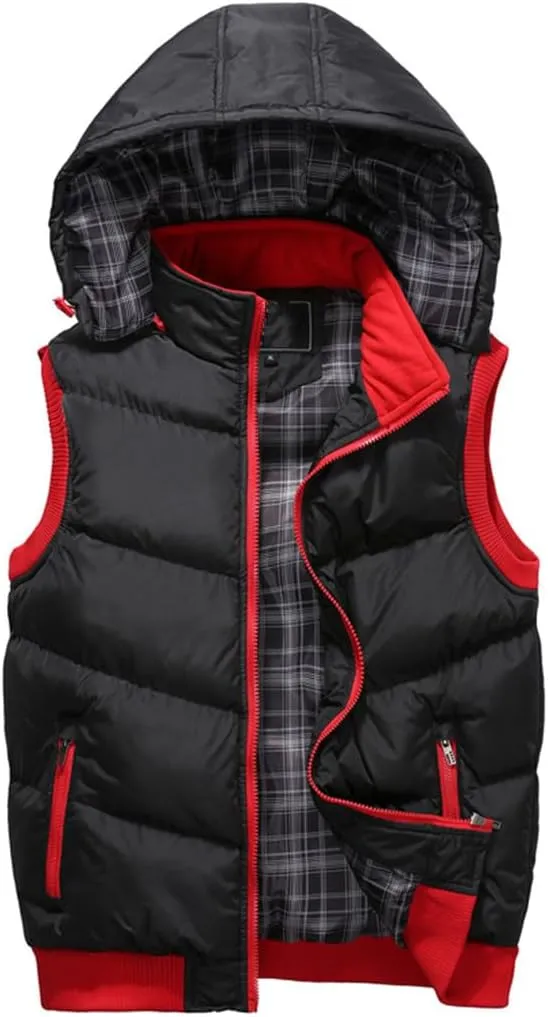 Mens Spring Winter Fashion Sleeveless Jackets Male Cotton-Padded Vests Men Thicken Waistcoats