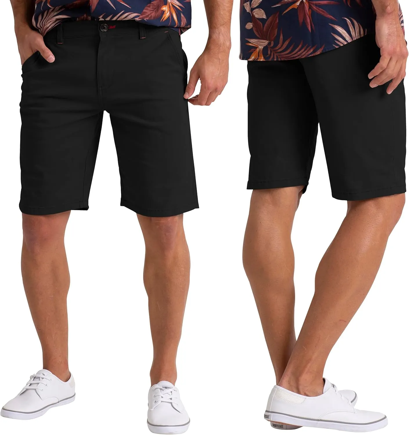 Mens Stretch Chino Casual Slim Fit Golf Summer Beach Comfort Stretch Shorts Half Pants