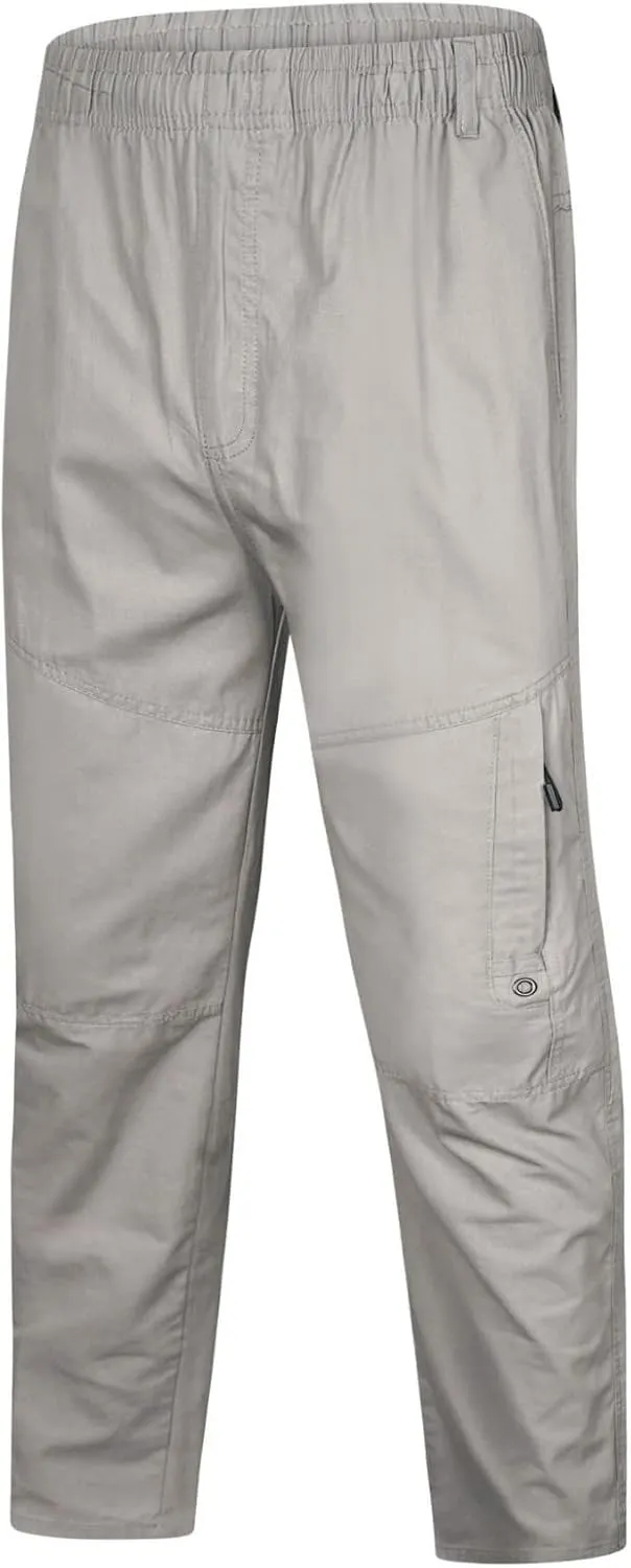 Mens Tactical Pants Stretch Flex Casual Hiking Pants Workout Stretch Outdoor Twill Track Sweatpants Multi Pockets