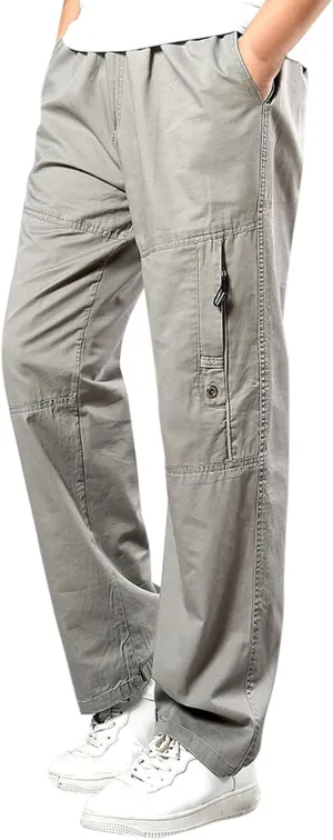 Mens Tactical Pants Stretch Flex Casual Hiking Pants Workout Stretch Outdoor Twill Track Sweatpants Multi Pockets