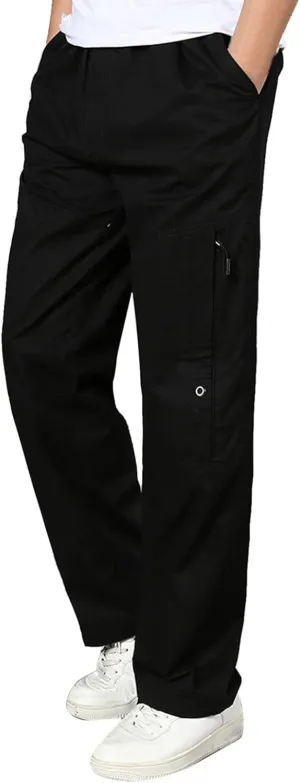 Mens Tactical Pants Stretch Flex Casual Hiking Pants Workout Stretch Outdoor Twill Track Sweatpants Multi Pockets