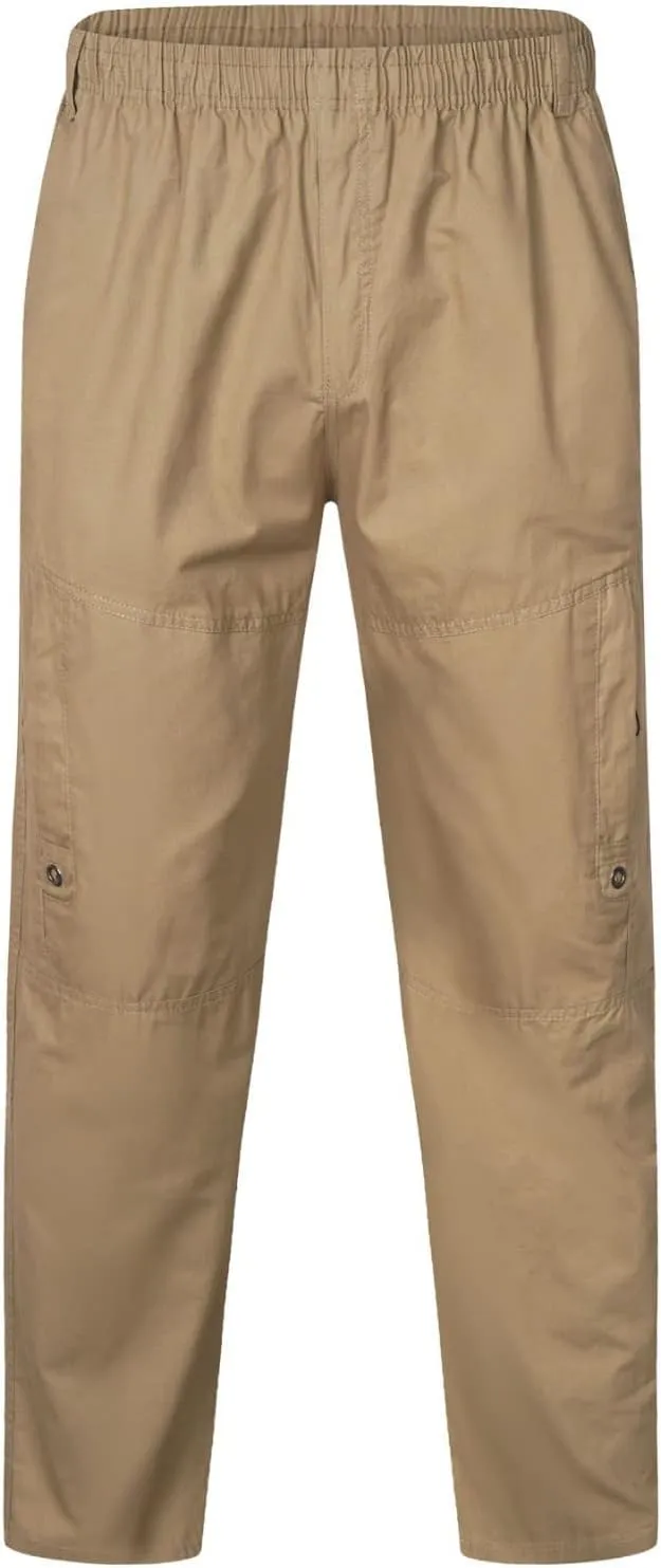 Mens Tactical Pants Stretch Flex Casual Hiking Pants Workout Stretch Outdoor Twill Track Sweatpants Multi Pockets