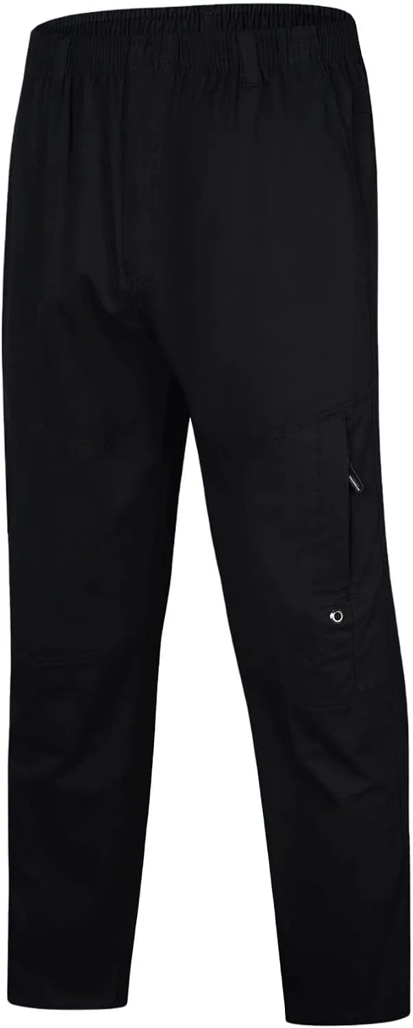 Mens Tactical Pants Stretch Flex Casual Hiking Pants Workout Stretch Outdoor Twill Track Sweatpants Multi Pockets