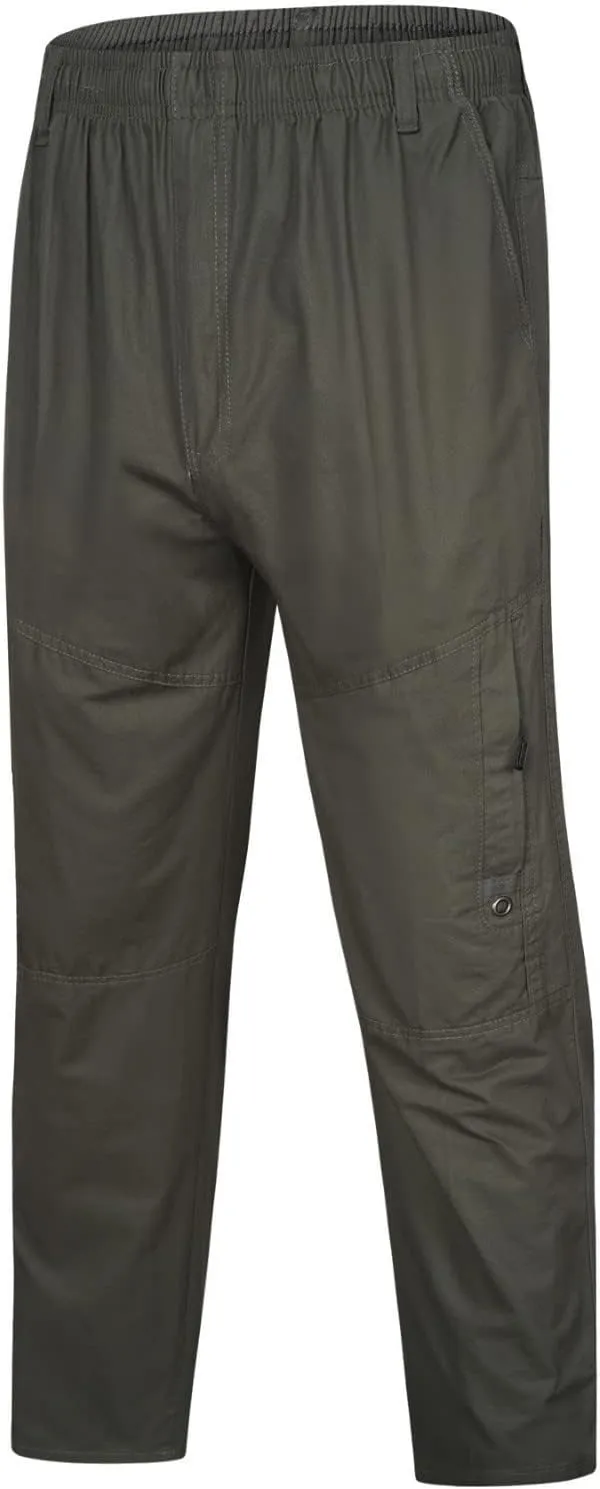 Mens Tactical Pants Stretch Flex Casual Hiking Pants Workout Stretch Outdoor Twill Track Sweatpants Multi Pockets