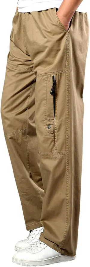 Mens Tactical Pants Stretch Flex Casual Hiking Pants Workout Stretch Outdoor Twill Track Sweatpants Multi Pockets