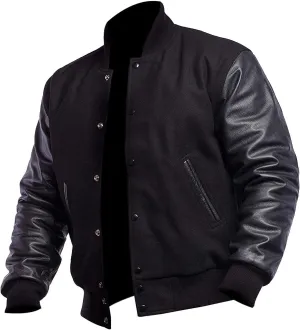 Men's Varsity Lettermans Jacket - School College Letterman Baseball Bomber Jackets for Men
