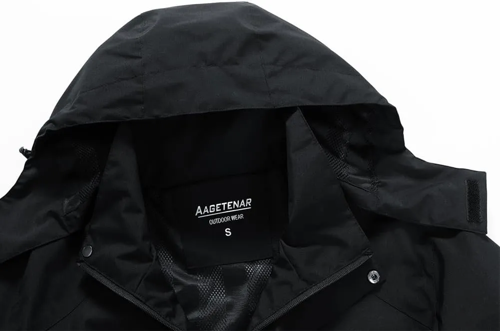 Men's Waterproof Rain Jacket Lightweight Mountain Sports Outdoor Trench Softshell Windproof Jacket for Hiking