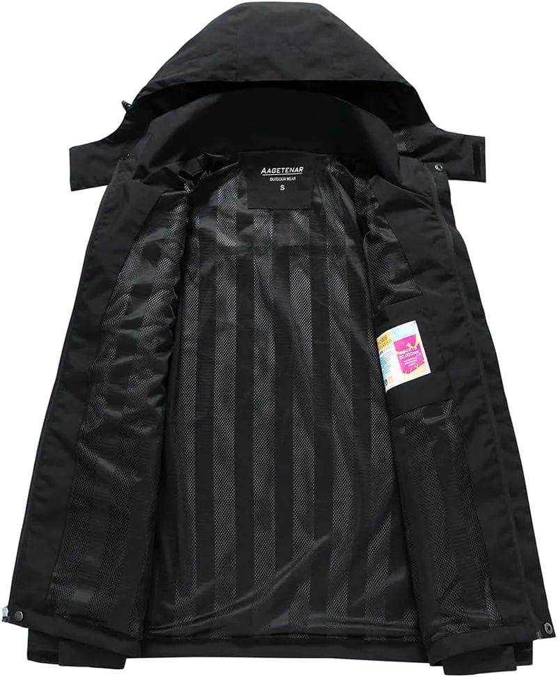 Men's Waterproof Rain Jacket Lightweight Mountain Sports Outdoor Trench Softshell Windproof Jacket for Hiking
