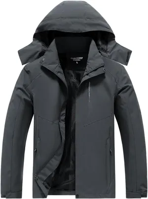 Men's Waterproof Rain Jacket Lightweight Mountain Sports Outdoor Trench Softshell Windproof Jacket for Hiking