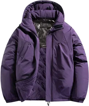 Men's Winter Duck Down Parka jacketr Thickened Warm Hooded Padded Coats men Snow Clothing Windproof Hooded Cotton Coat